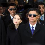 Kim Yo Jong kommt im Olympiastadion von Pyeongchang an