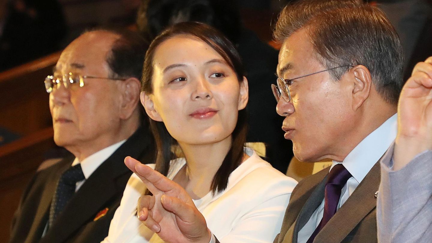 Moon Jae In und Kim Yo Jong