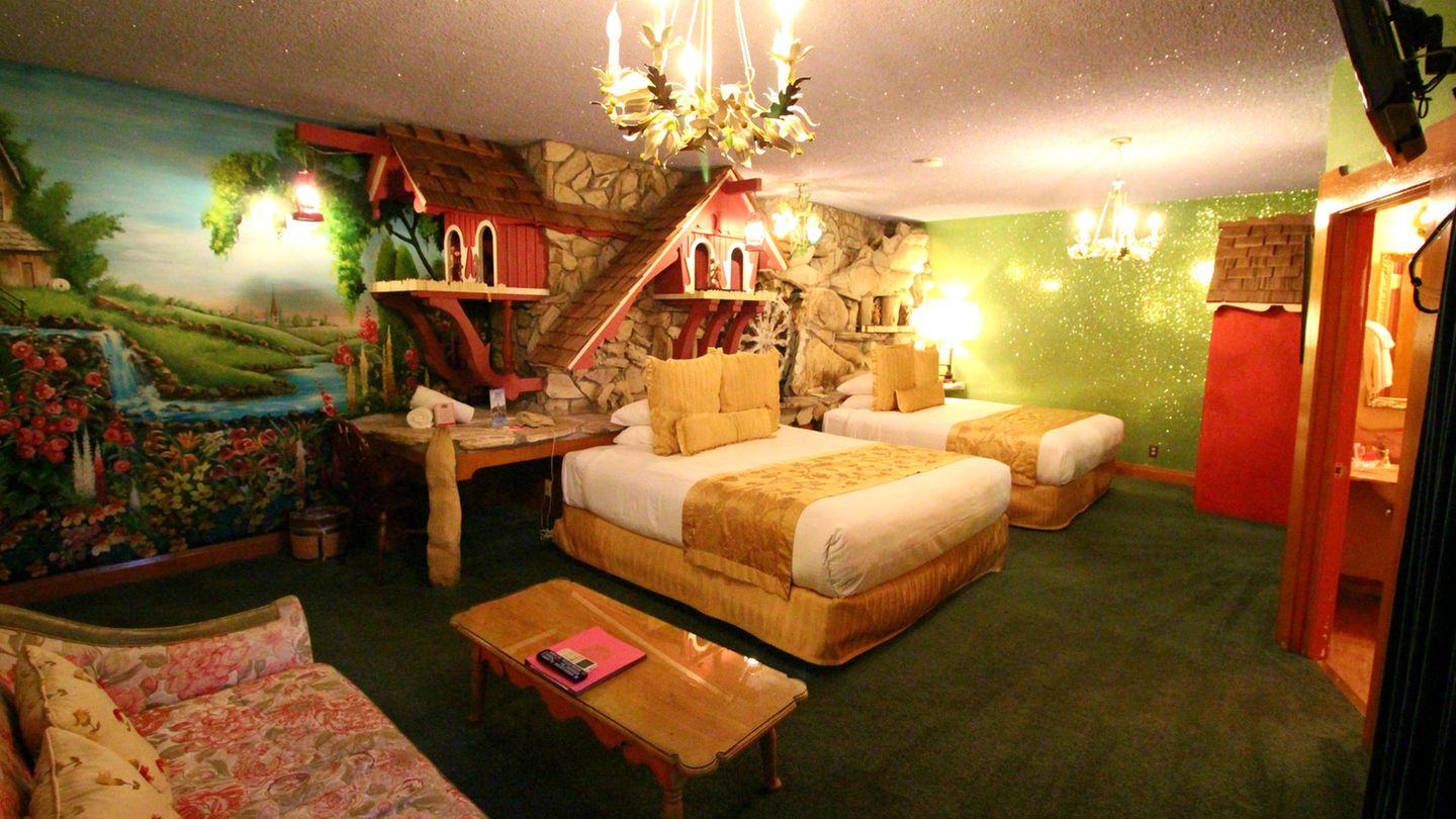 Als Familienzimmer wird das "Old Mill" mit seinen beiden King-Size-Betten angeboten.