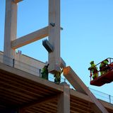 Das "Mjøstårnet" wird in der norwegischen Kleinstadt Brumunddal gebaut.