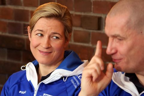 Sportler-Paare bei Olympia 2018: Claudia Pechstein und Matthias Große in Pyeongchang