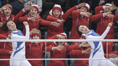 Cheerleader Nordkoreas bei Olympia