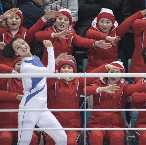 Cheerleader Nordkoreas bei Olympia
