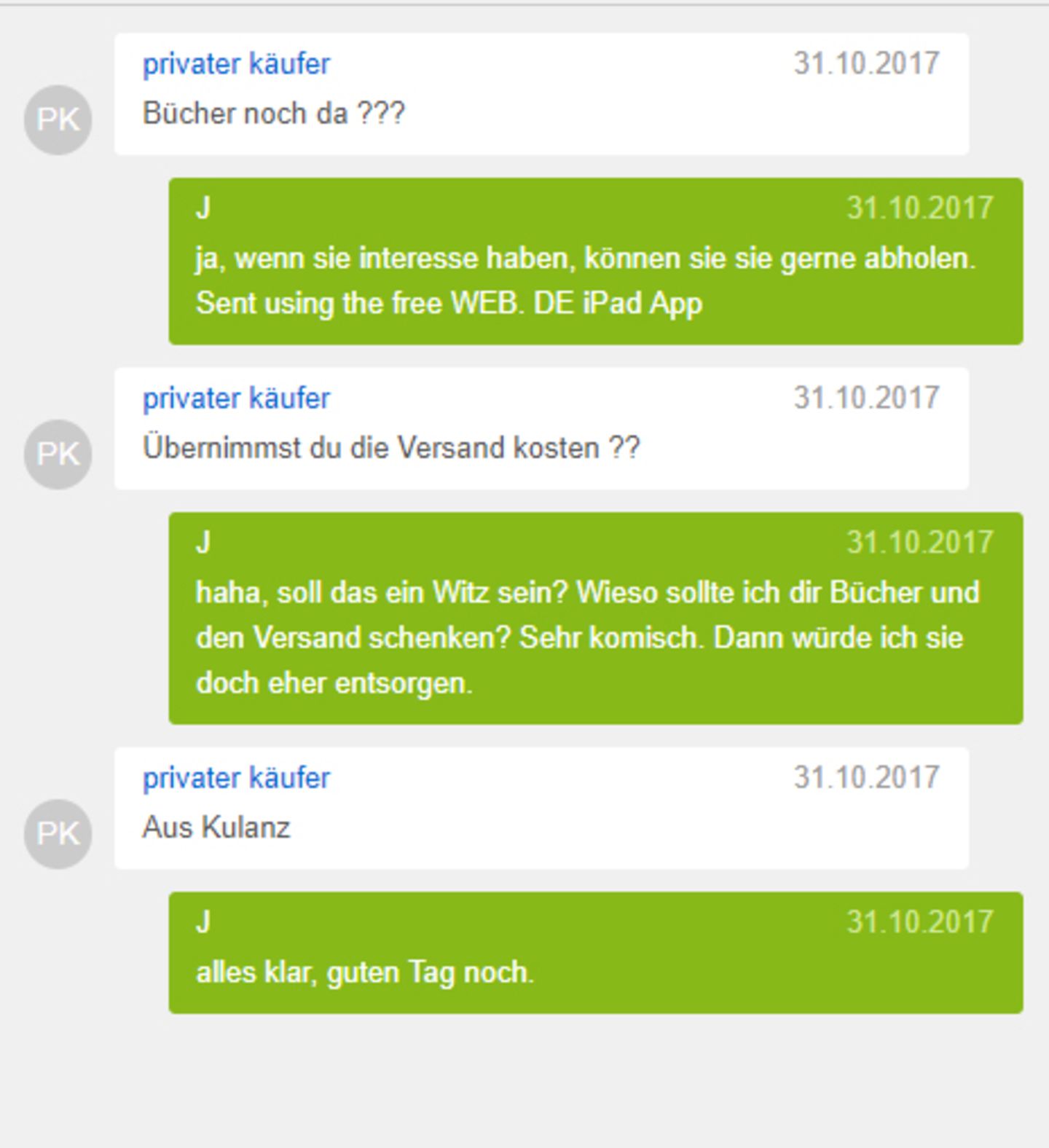 Kleinanzeigen: Die witzigsten Dialoge