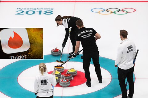Olympische Winterspiele 2018: Zwei Teams treten gegeneinander im Curling an
