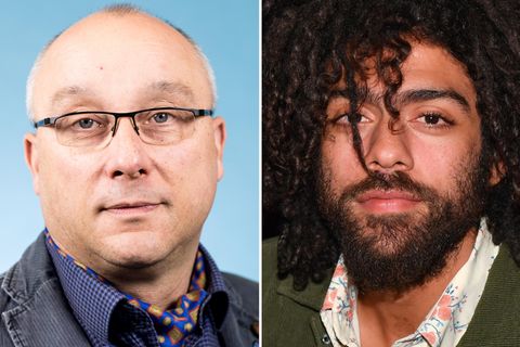 Jens Maier (l.), Mitglied der AfD Bundestagsfraktion, und Noah Becker