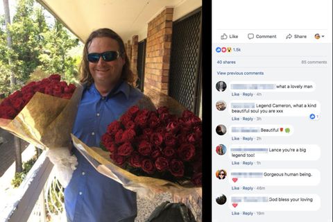 Obdachloser Australier verschenkt zum Valentinstag Rosen