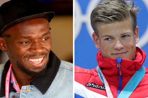 Usain Bolt (links) und Johannes Kläbo - Kommt es nach Olympia zu einem Duell im Central Park