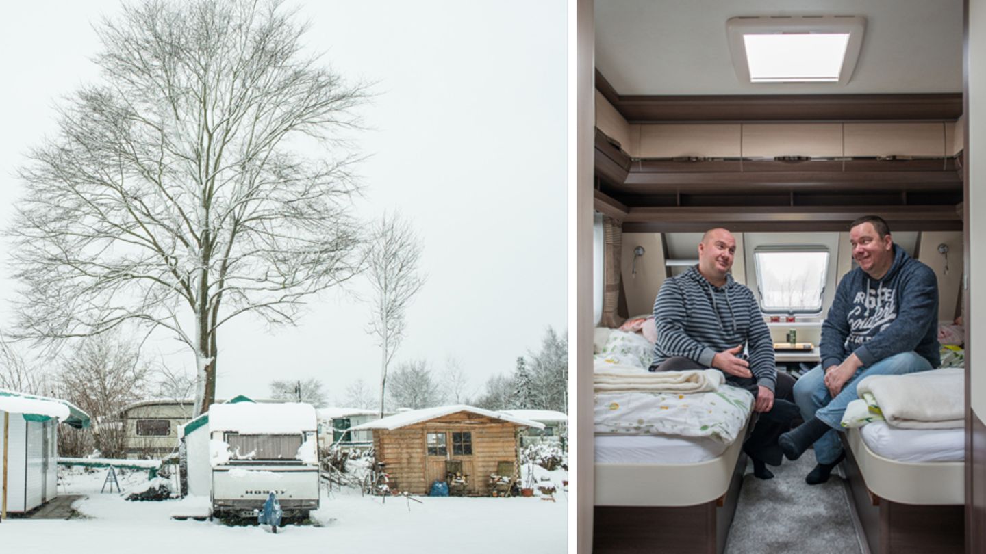 Camping im Winter: Sie leben den Traum vom einfachen Leben Camping im Winter: Sie leben den Traum vom einfachen Leben