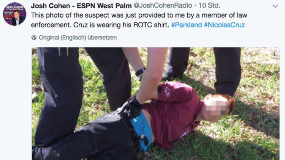 Dieses Foto soll den mutmaßlichen Schützen des Amoklaufs an der High School in Florida zeigen