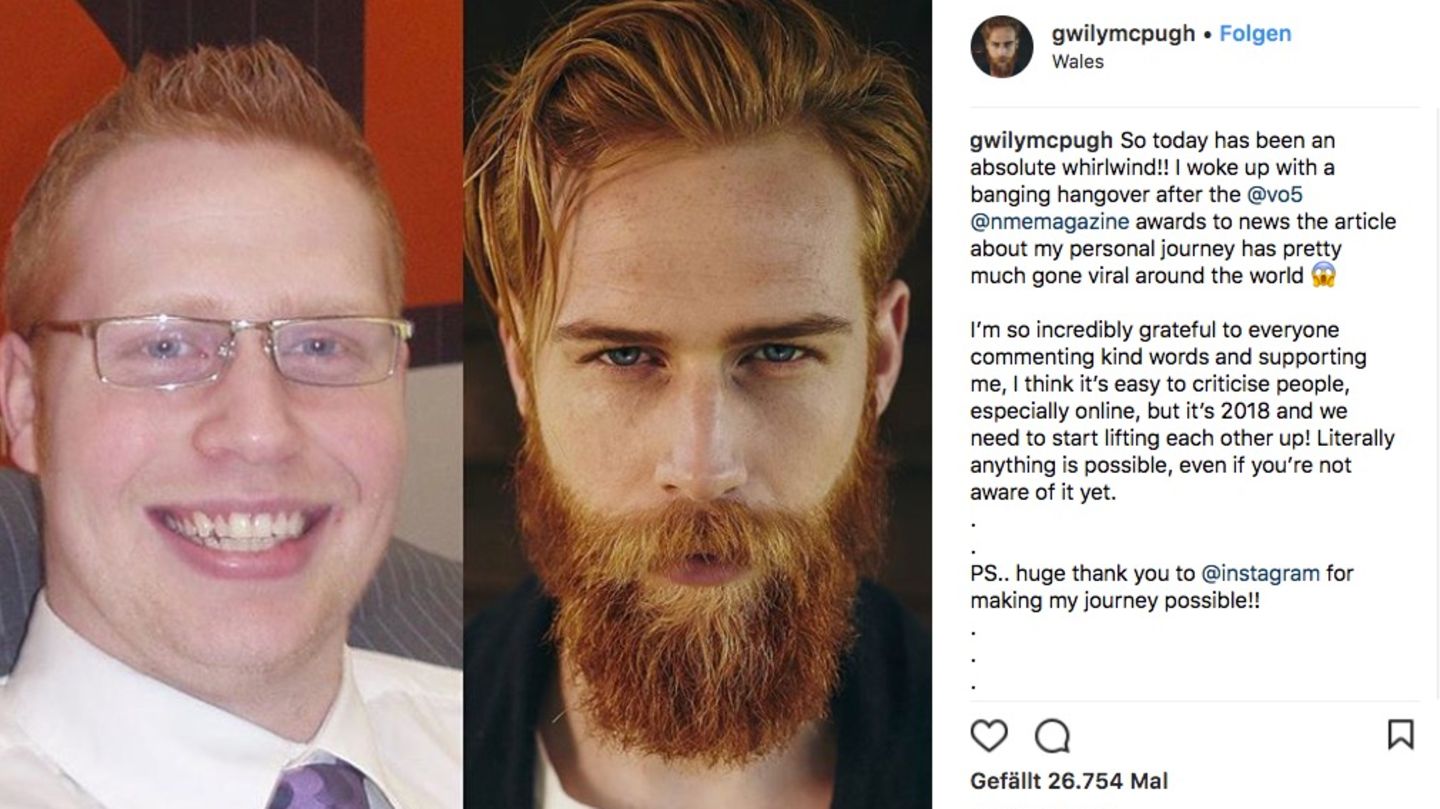 Screenshot aus dem Instagram-Profil von Gwilym Pugh.