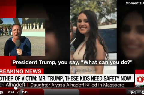 Lori Alhadeff richtet beim Fernsehsender CNN einen emotionalen Aufruf an Donald Trump