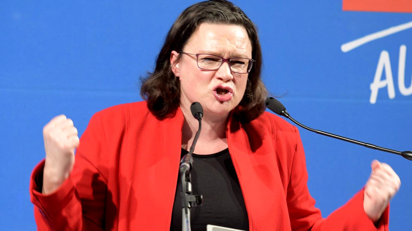Andrea Nahles macht sich für die GroKo stark