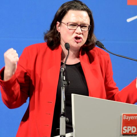 Andrea Nahles macht sich für die GroKo stark