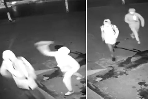 Dummes Gauner-Duo: Ziegelstein im Gesicht: dieser Einbruchsversuch tut schon beim Zusehen weh