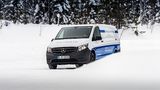 Unterwegs mit dem Mercedes eVito beim Wintertest in Arjeplog