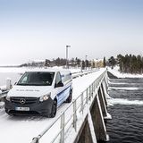 Mercedes eVito Wintertest in Arjeplog