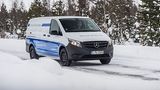 Mercedes eVito Wintertest in Arjeplog