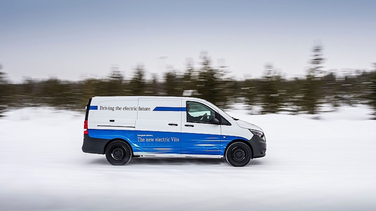 Bis zu Minus 25 Grad ht es beim Mercedes eVito Wintertest in Arjeplog