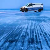 Mercedes eVito Wintertest in Arjeplog