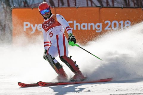 Schluss, aus, vorbei: Marcel Hirscher kommt im Olympia-Slalom nicht ins Ziel