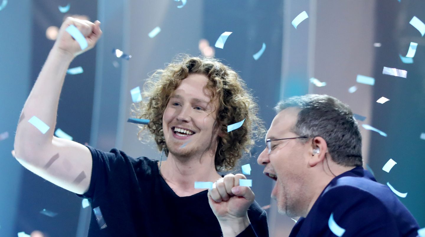 ESC-Vorentscheid: Michael Schulte feiert mit Elton seinen Sieg