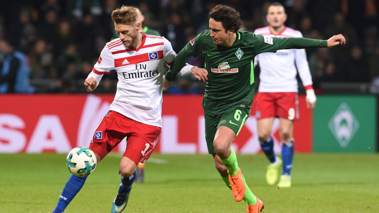 Bremen gegen den HSV in der Bundesliga
