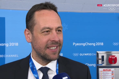 Bundestrainer Marco Sturm im Interview bei Eurosport nach dem Spiel gegen Russland.