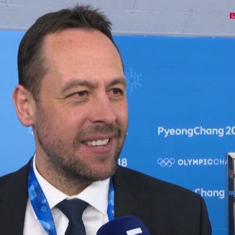 Bundestrainer Marco Sturm im Interview bei Eurosport nach dem Spiel gegen Russland.