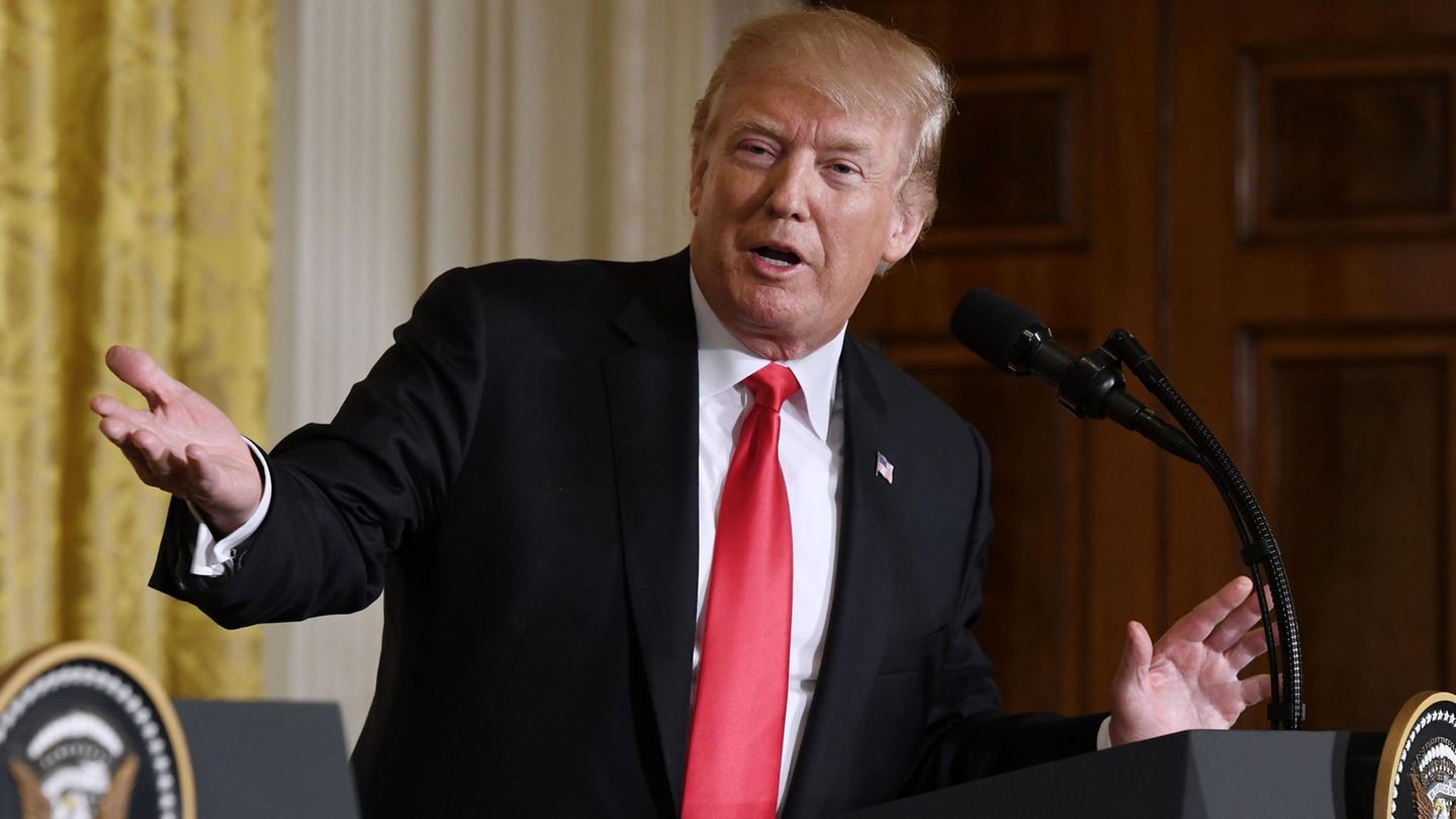 US-Präsident Donald Trump während einer Pressekonferenz