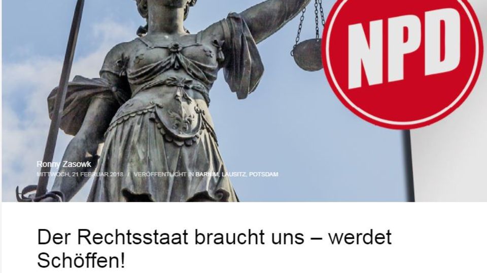 Der Aufruf der NPD in Brandenburg Der Aufruf der NPD in Brandenburg