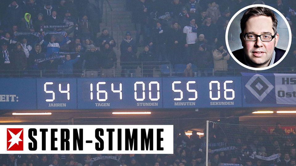 Noch läuft die Uhr im Hamburger Volksparkstadion und prahlt mit 54 Jahren Erstliga-Fußball