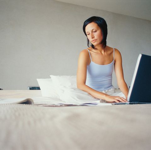 Homeoffice im Bett