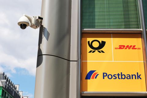 Postbank-Filiale mit Symbol