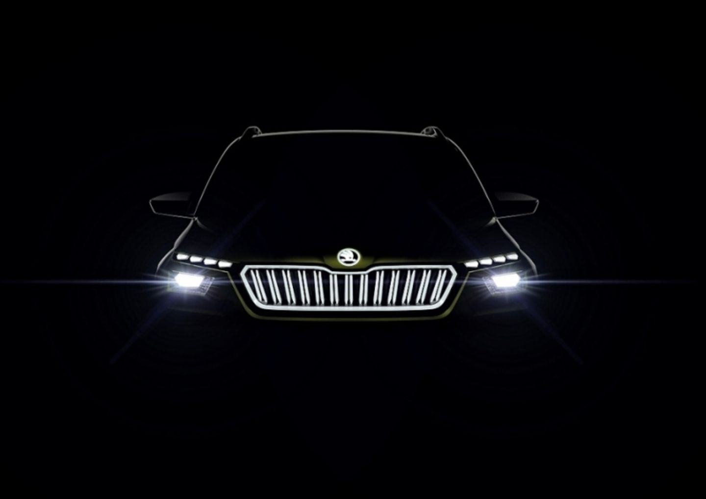Beim Skoda Vision X ist die Front markant