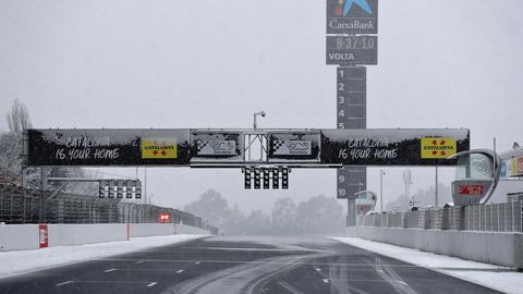 Formel 1 - Tests - Barcelona - Schnee - Winter
