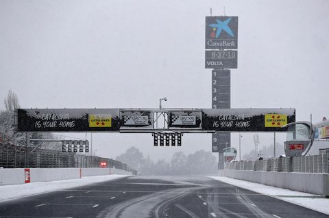 Formel 1 - Tests - Barcelona - Schnee - Winter