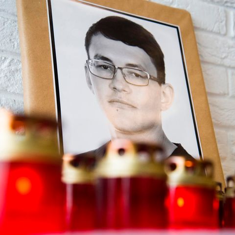 Slowakei: Konterfei des ermordeten Investigativ-Journalisten Jan Kuciak