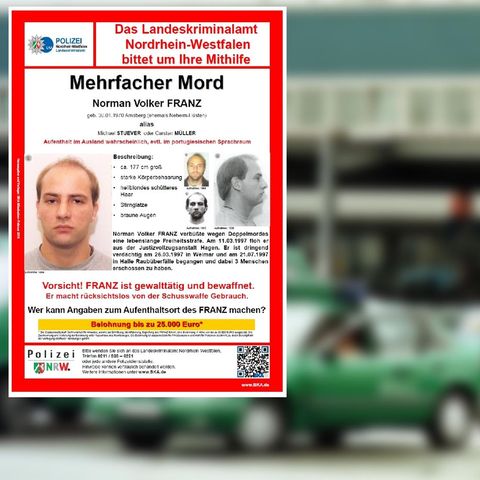 Die Polizei sucht bei "Aktenzeichen XY" nach Norman Volker Franz. Im Hintergrund der "Metro"-Markt" in Halle, an dem er 1997 zwei Menschen erschoss