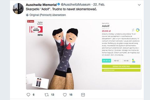 Ein Screenshot des Tweets über die "Adolf"-Socke
