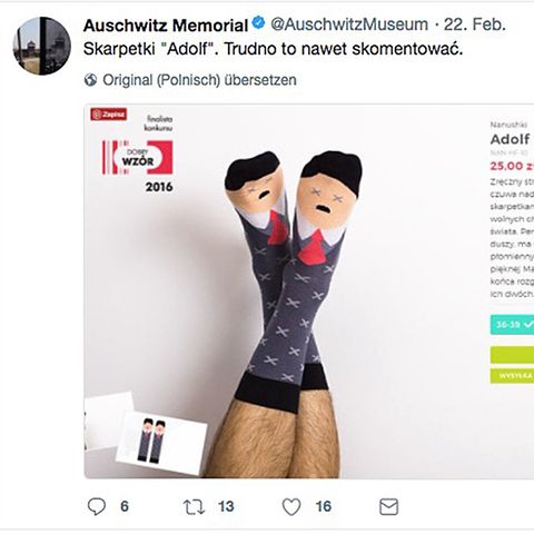 Ein Screenshot des Tweets über die "Adolf"-Socke