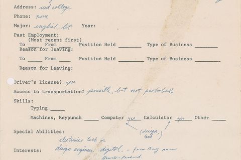 Apple-Gründer: Lustlos und voller Fehler: Diese frühe Bewerbung von Steve Jobs ist ein Desaster