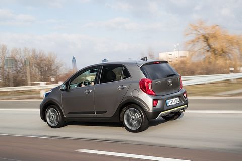 Die Karosserie des Kia Picanto X-Line liegt um 1,5 Zentimeter höher