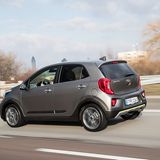 Die Karosserie des Kia Picanto X-Line liegt um 1,5 Zentimeter höher