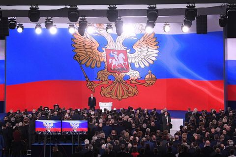 Wladimir Putin hält seine Rede an die Nation