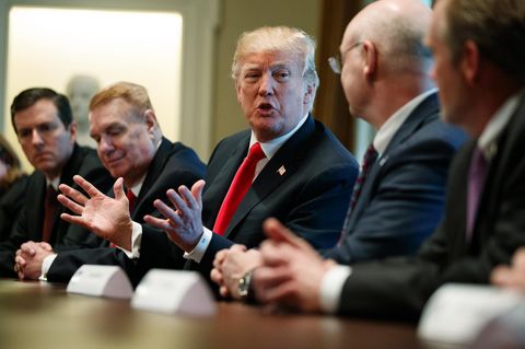 Donald Trump beim Stahl-Gipfel