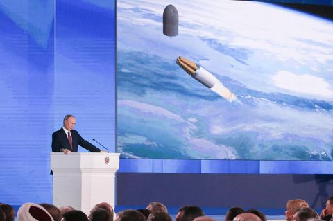 Wladimir Putin nutzte seine Rede an die Nation vor allem für eine Demonstration der militärischen Macht