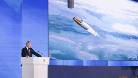Wladimir Putin nutzte seine Rede an die Nation vor allem für eine Demonstration der militärischen Macht