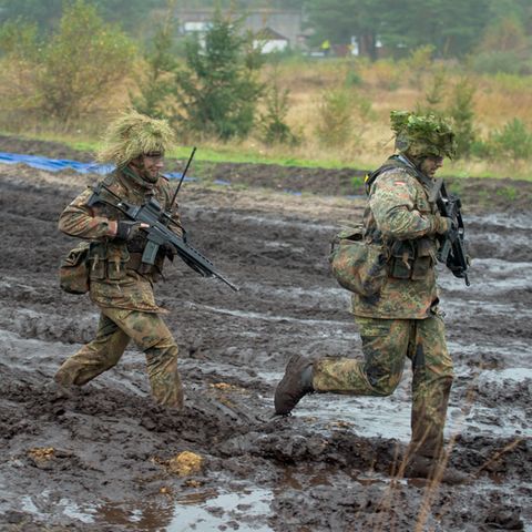 Bundeswehr-Soldaten bei einer Übung