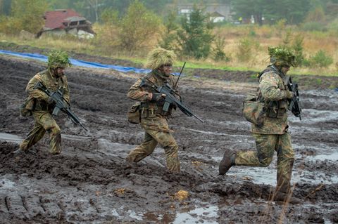 Bundeswehr-Soldaten bei einer Übung